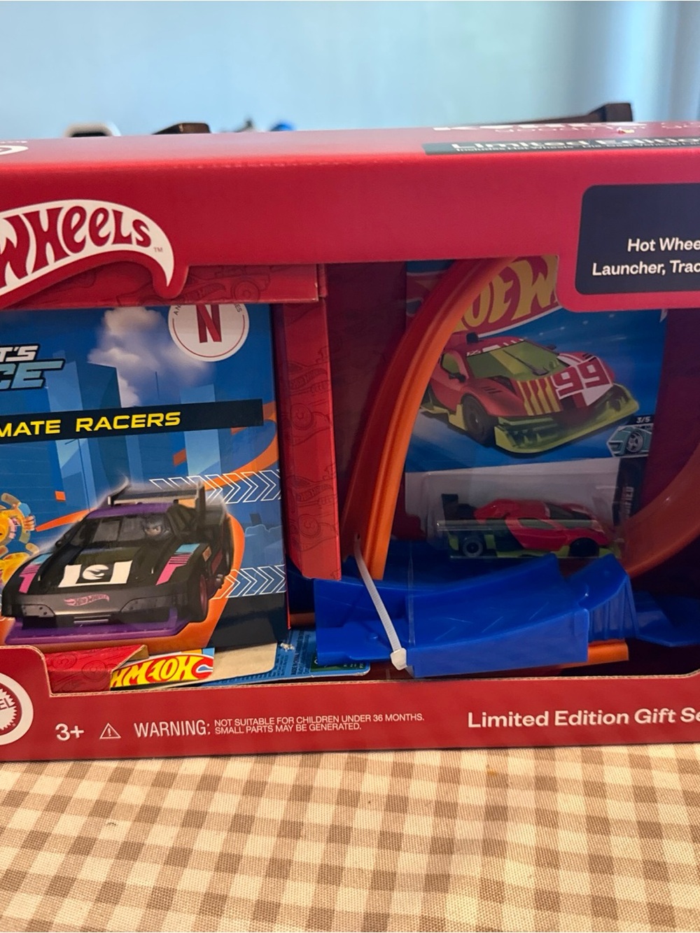 Kids Toy Race Set - Red/Blue Limited Edition hot wheels